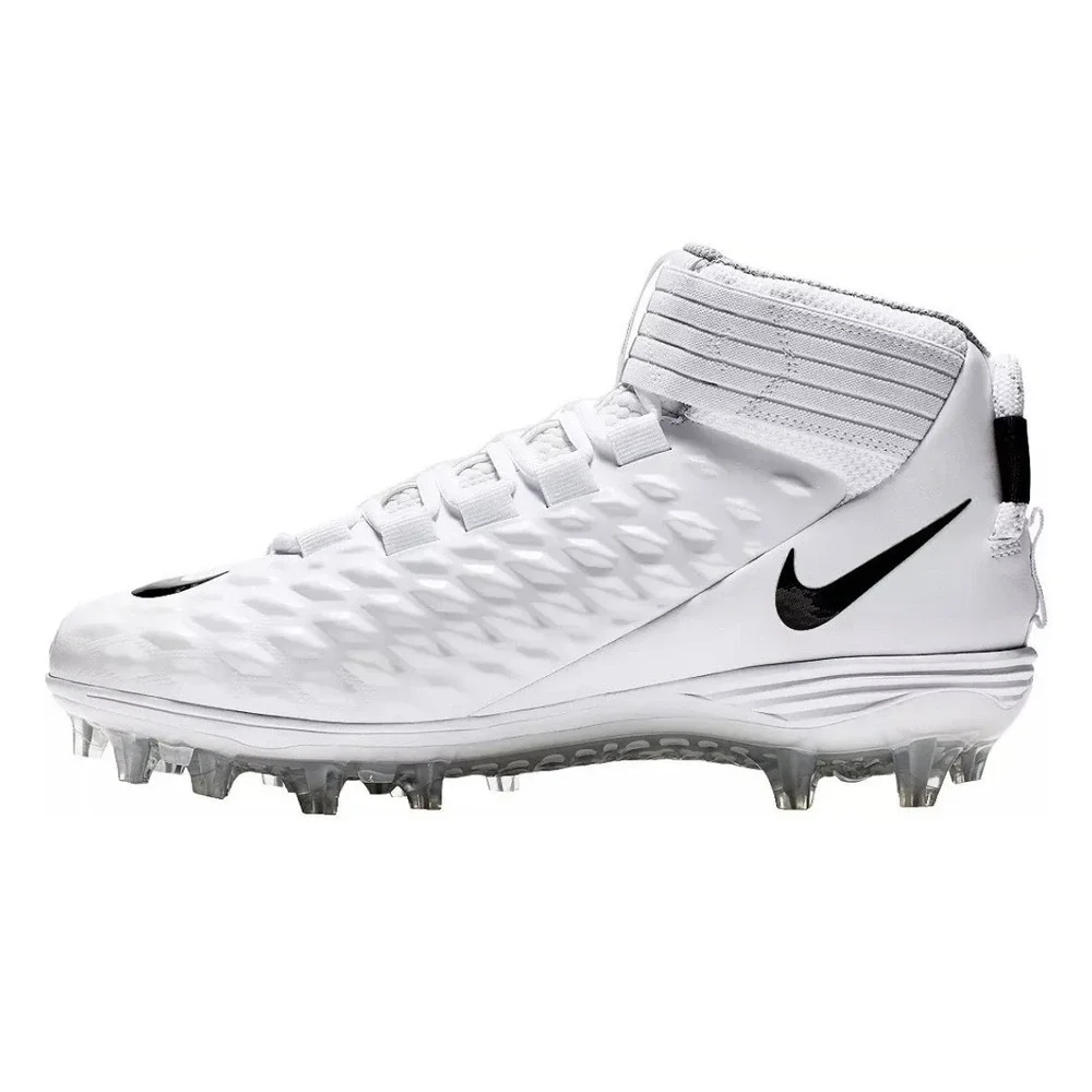 Size 12M- Nike Men's Force Savage Pro 2 Mid Football Cleats, Black/White